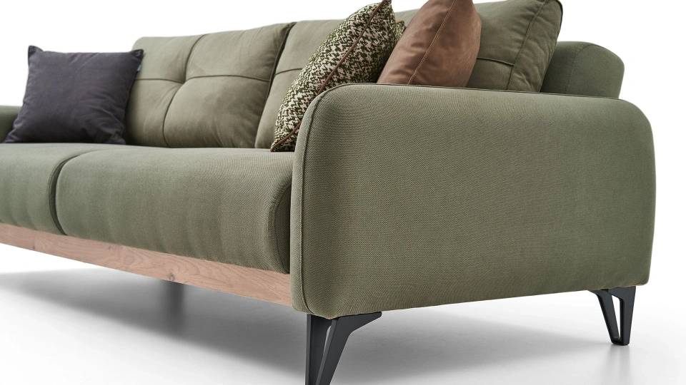 Solid Three-Seater Sofa