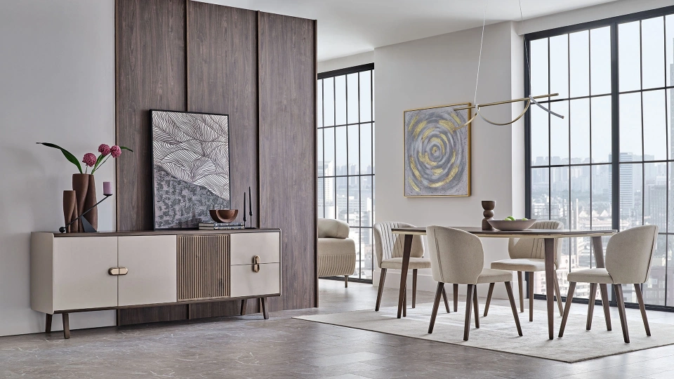 Bend Fixed Dining Table