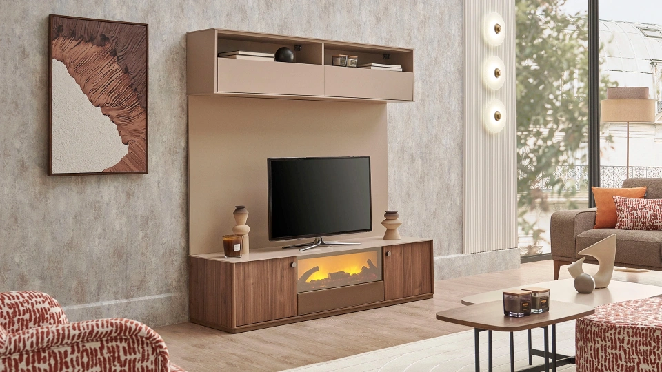 Costa TV Unit Submodule - with Fireplace