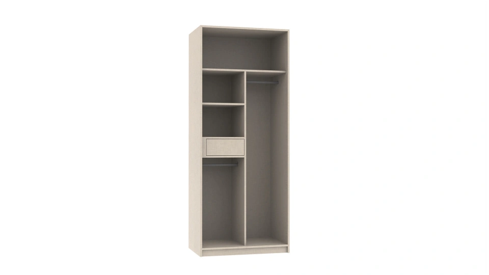 Integra 2-Door Wardrobe - Full-Length Clothing Rail