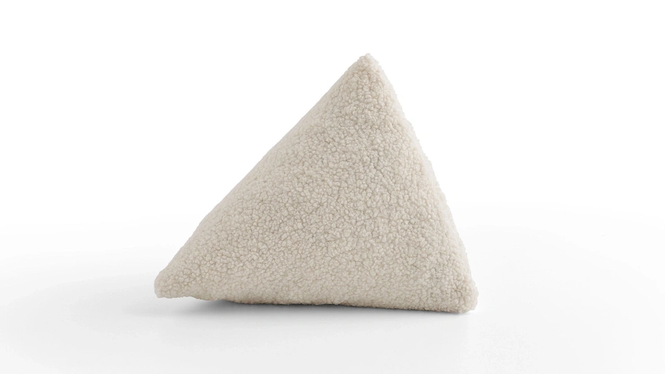 Ecru Triangle Cushion