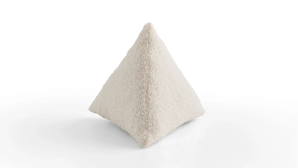 Ecru Triangle Cushion