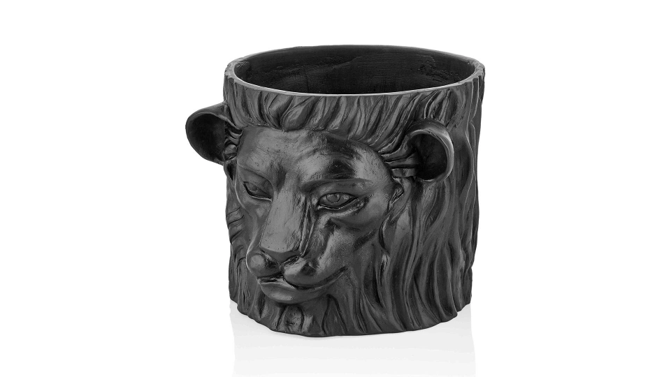 Diamond Planter Lion Figurine