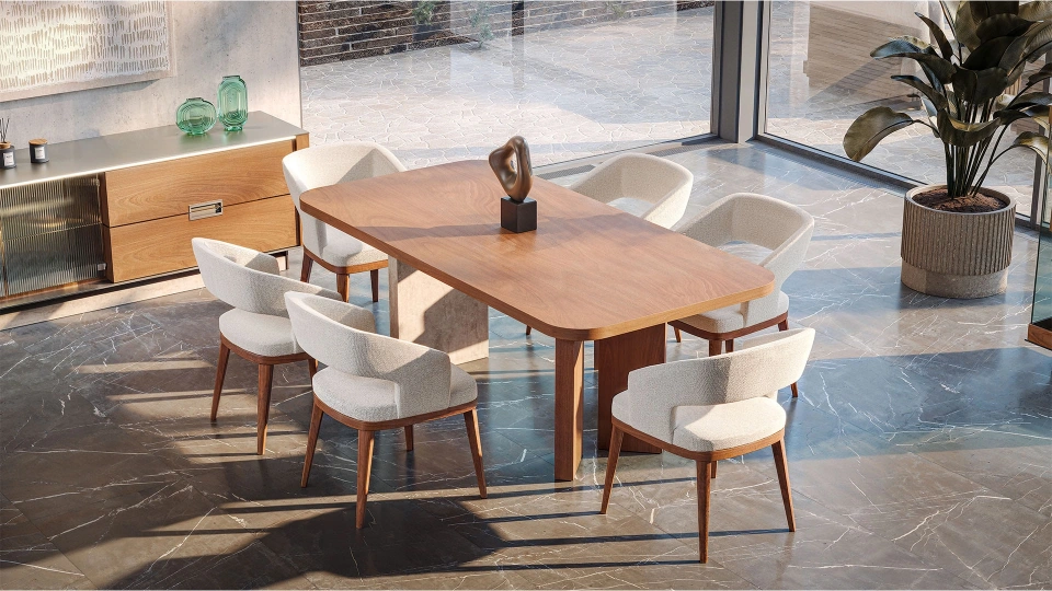 Moderna Fixed Dining Table