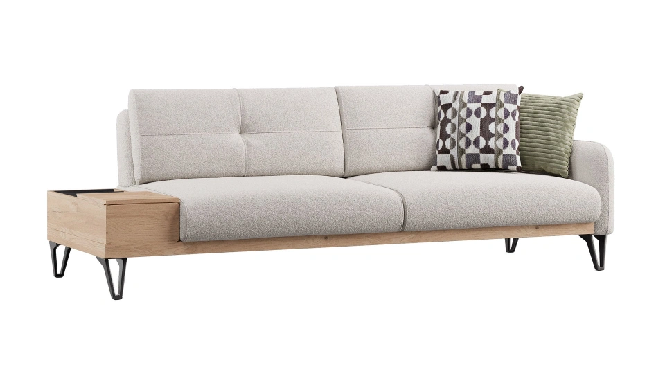 Solid 3-Seater Sofa