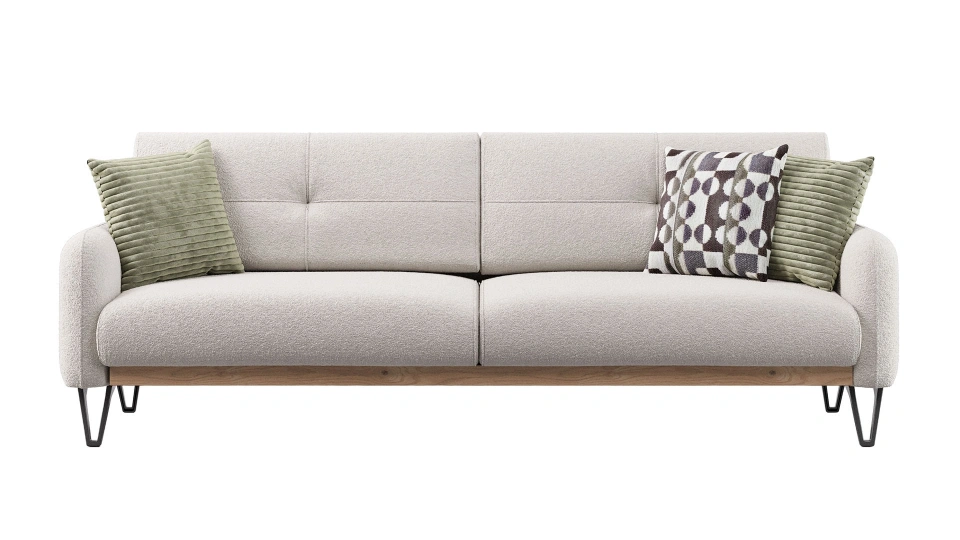 Solid 3-Seater Sofa