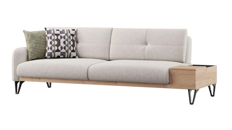 Solid 3-Seater Sofa