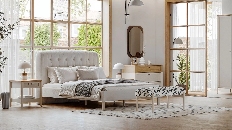 Linthe Bedstead - 180 cm - Headboard not included