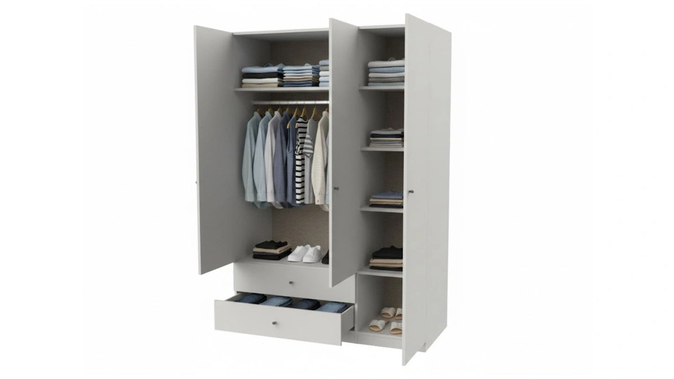 Lutie 3-Door Wardrobe