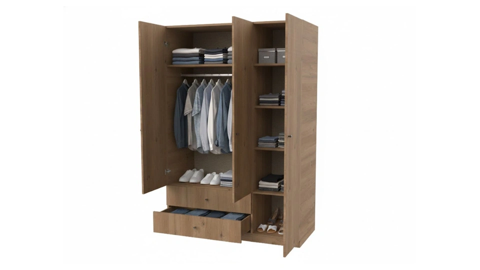 Lutie 3-Door Wardrobe