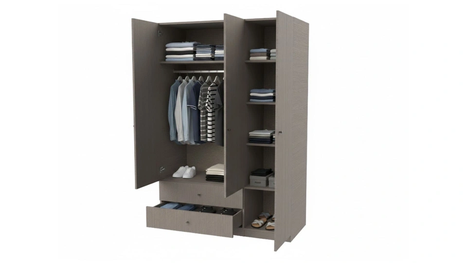 Lutie 3-Door Wardrobe