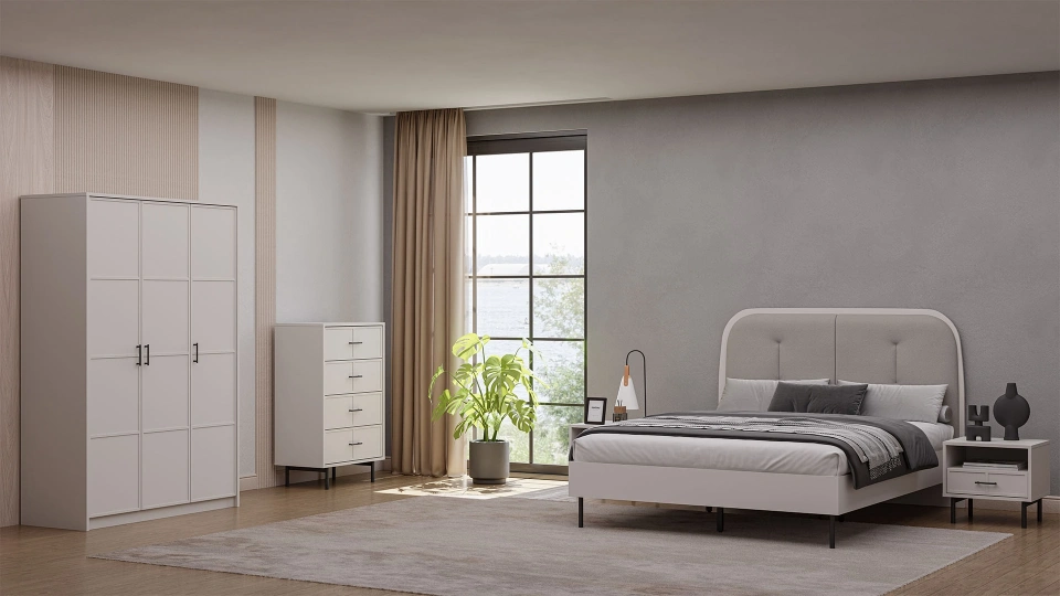 Glen Orma 3 Door Wardrobe - White