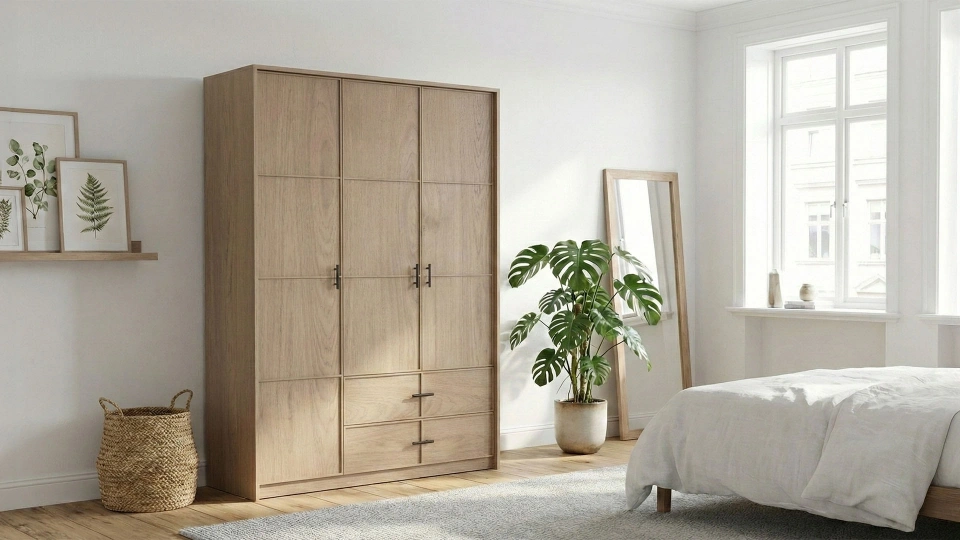 Glen Tortana 3 Door Wardrobe with Drawers