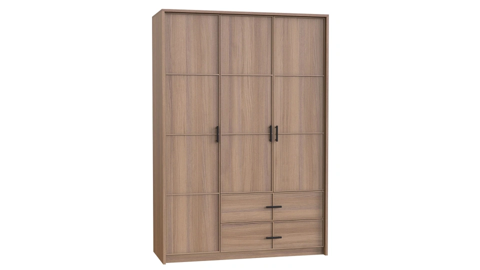 Glen Tortana 3 Door Wardrobe with Drawers