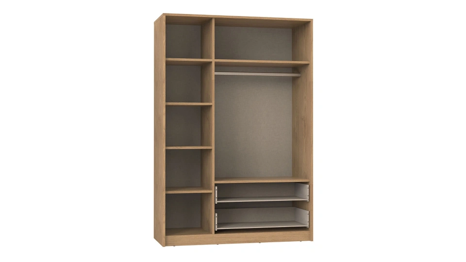 Glen Tortana 3 Door Wardrobe with Drawers