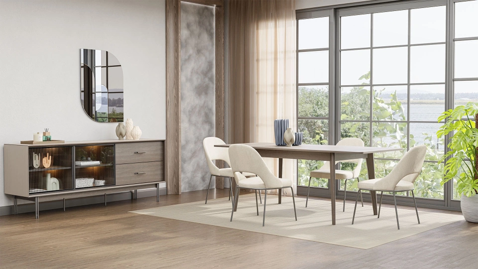 Calista Extendable Dining Table - 90x160 cm