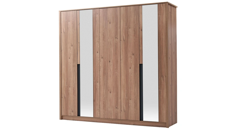 Solid 5-Door Wardrobe