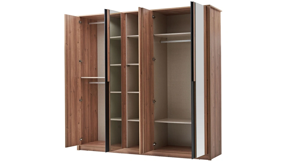 Solid 5-Door Wardrobe