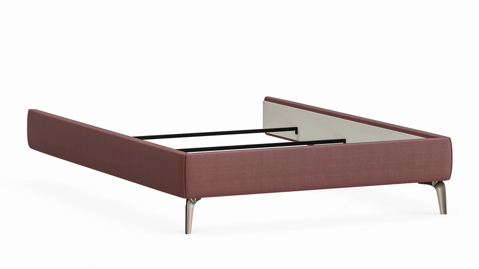 Milena Bed - 180 cm - Headboard not included - Dark violet