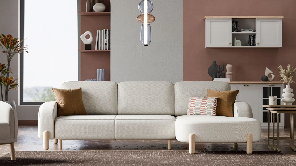 Parvi Corner Sofa Bed Set with Storage