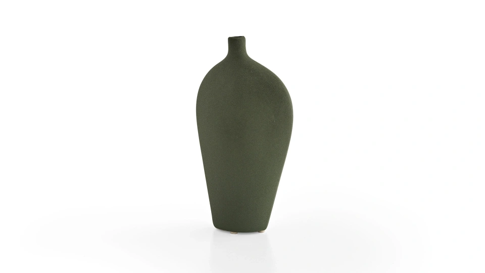 Athena Set of 2 Green Vases