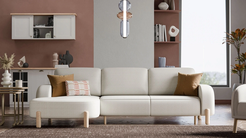 Parvi Corner Sofa Bed Set with Storage