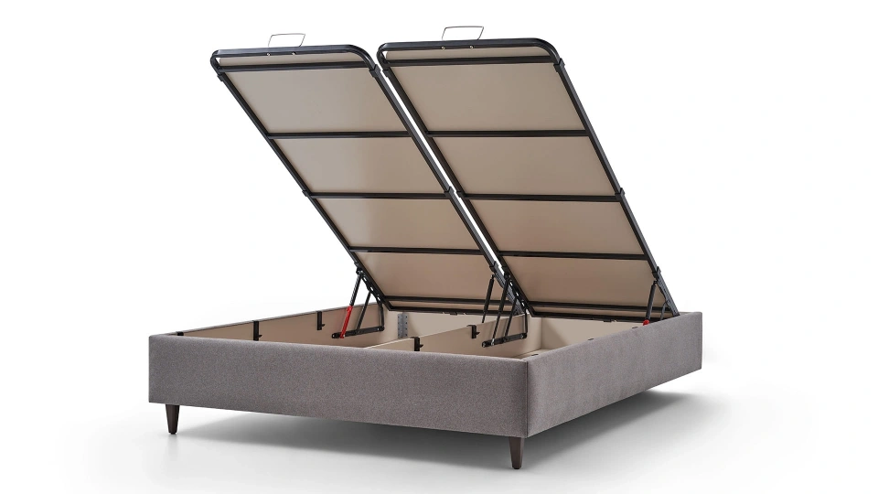 Bend Bedstead with Storage - 160 cm - Headboard not included