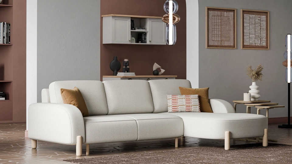 Parvi Corner Sofa Bed Set with Storage