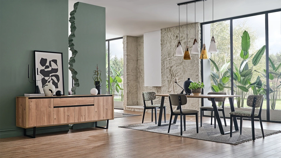 Solid Fixed Dining Table - 190 cm
