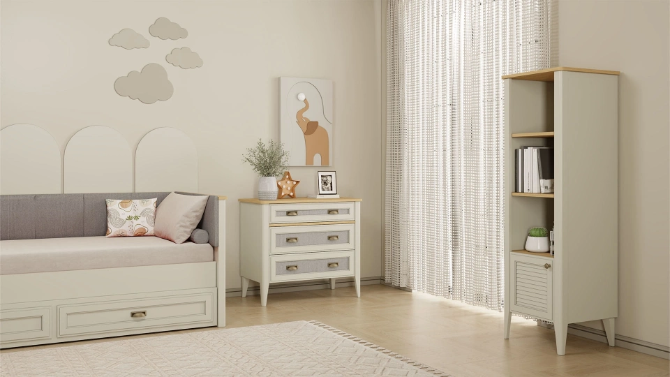 Toscana Young Narrow Bookcase