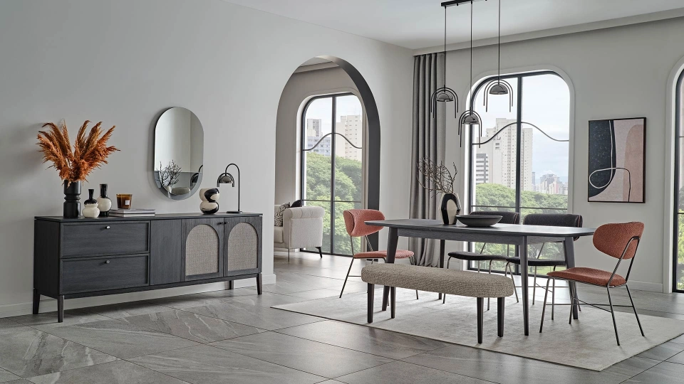 Arch Extendable Dining Table - 160 cm