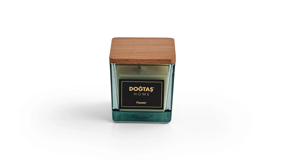 Doğtaş Home Flower Ahşap Kapaklı Mum
