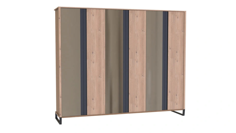 Solid 6 Door Wardrobe - Easy