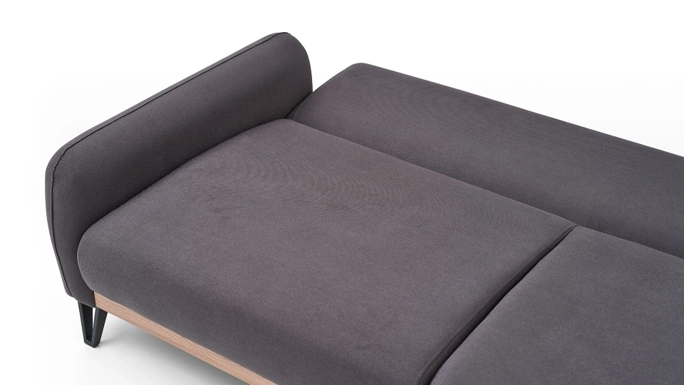 Solid 3-Seater Sofa with Coffee Table