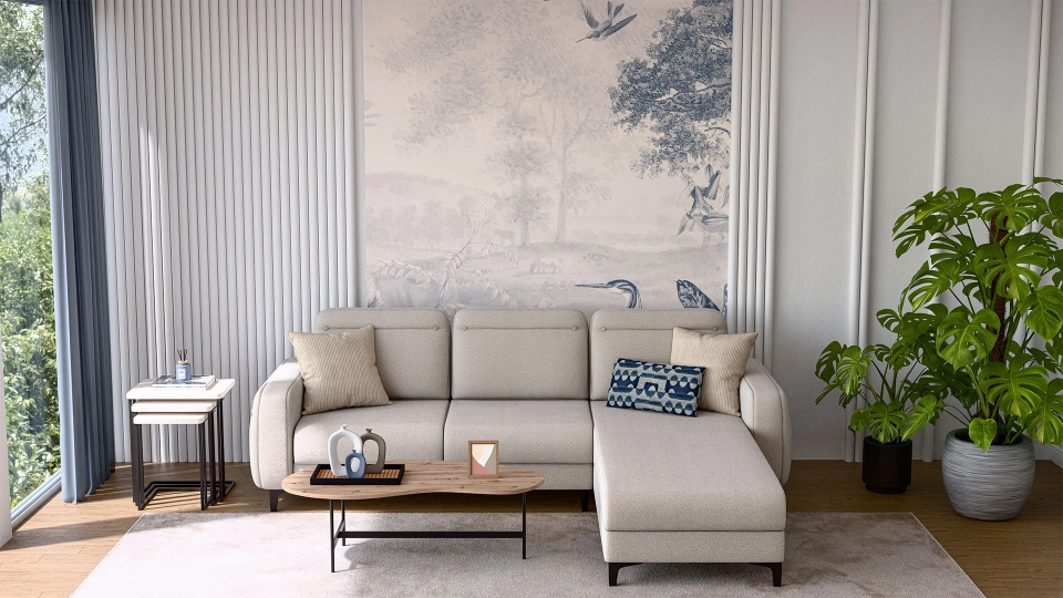 Lumeris Corner Sofa Bed with Storage