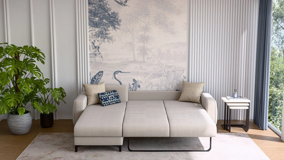 Lumeris Corner Sofa Bed with Storage