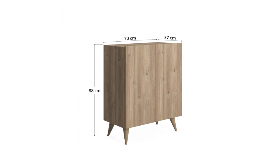 Forte Shoe Cabinet Oak