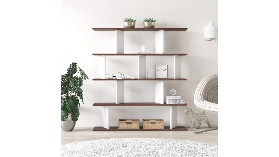 Jizy Kitaplık Beyaz