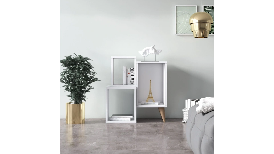 Mabel Bookshelf Nightstand White