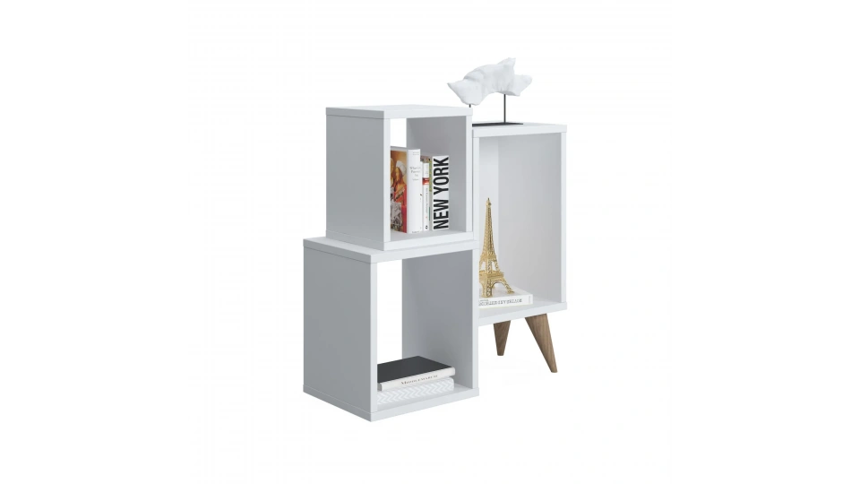 Mabel Bookshelf Nightstand White