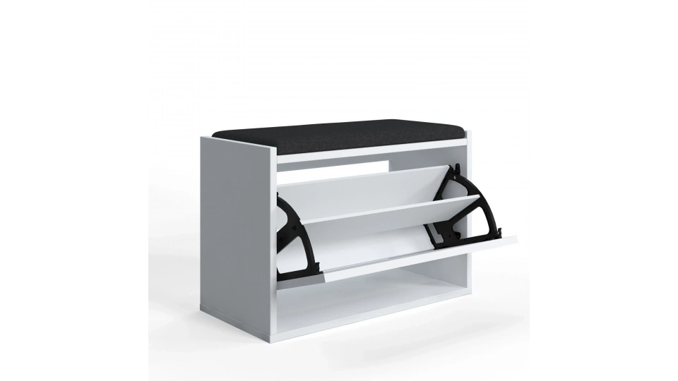 Tona Shoe Cabinet with Cushion White