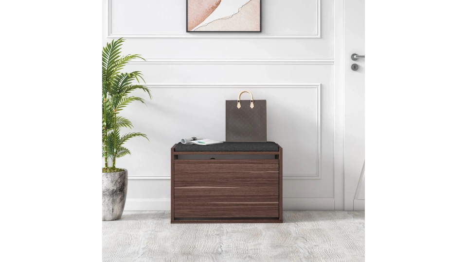 Tona Minderli Ayakkabılık Ceviz