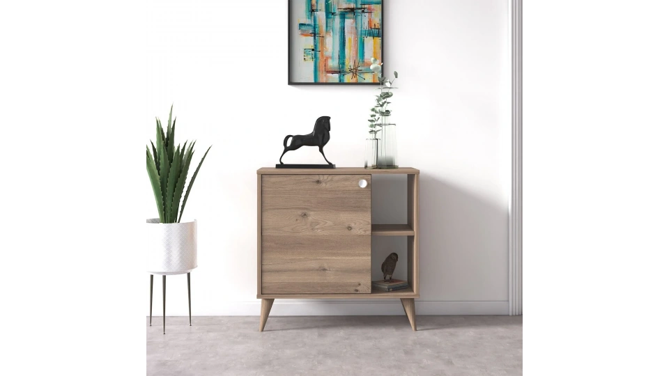 Vega Multi-Purpose Shelved Cabinet Oak