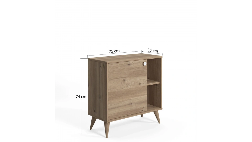 Vega Multi-Purpose Shelved Cabinet Oak
