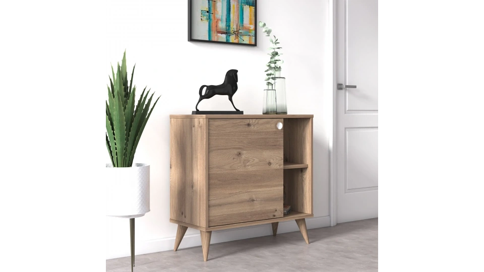 Vega Multi-Purpose Shelved Cabinet Oak