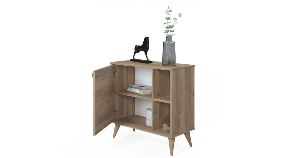 Vega Multi-Purpose Shelved Cabinet Oak