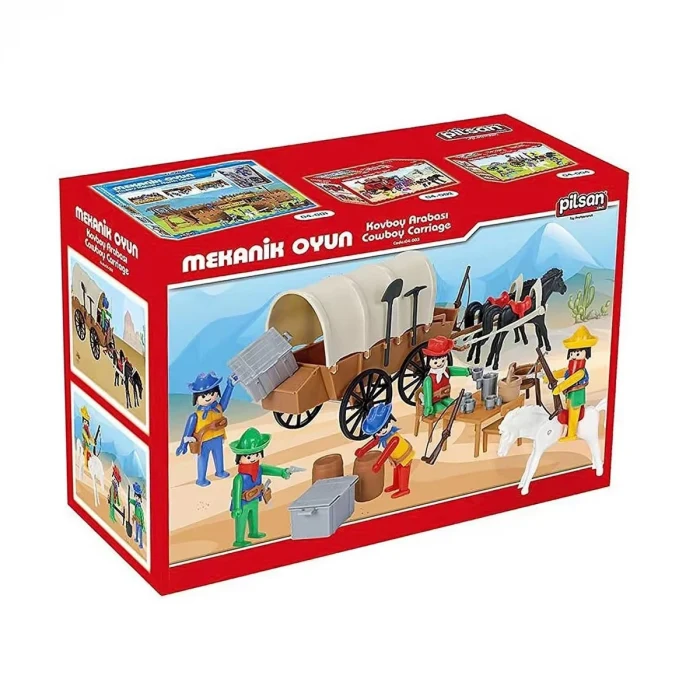 04 003 Mini Mekanik Seri 3 Kovboy Arabası -Pilsan Oyuncak