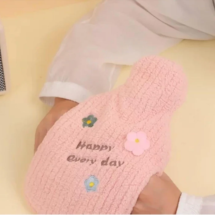 1 Litre El Geçirmeli Örgülü Sıcak Su Torbası Happy (5124)