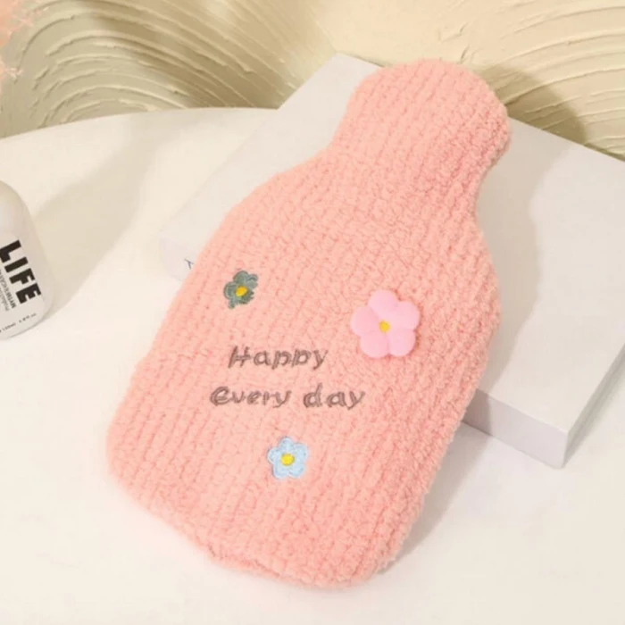 1 Litre El Geçirmeli Örgülü Sıcak Su Torbası Happy (5124)