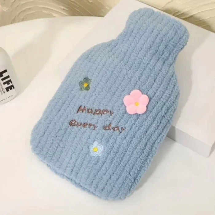 1 Litre El Geçirmeli Örgülü Sıcak Su Torbası Happy (5124)